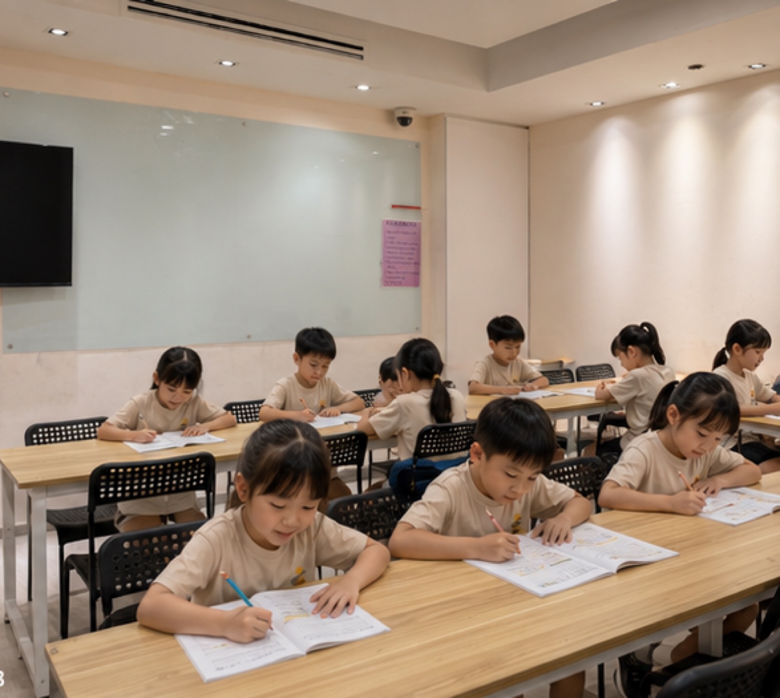 A Pebbles Chinese tuition lesson in session